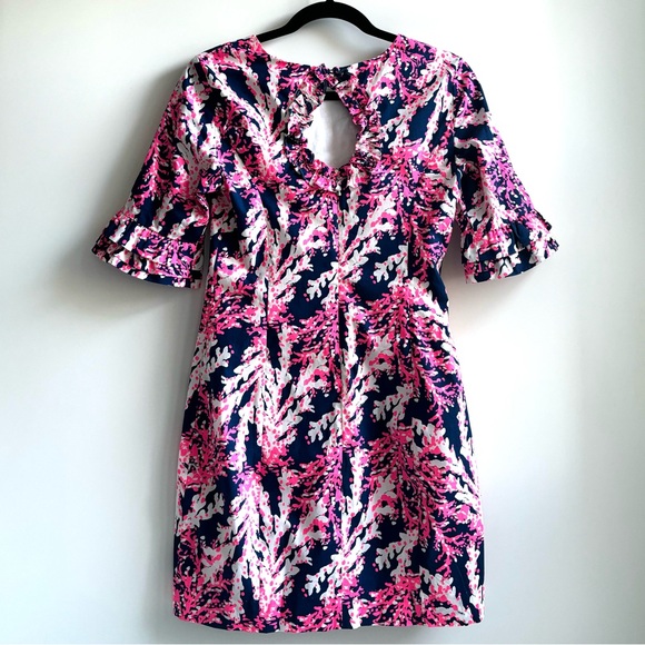 Lily Pulitzer Fiesta Stretch Shift Mini Dress in Nauti Navy Beyond the Sea Sz 00 - Picture 5 of 17